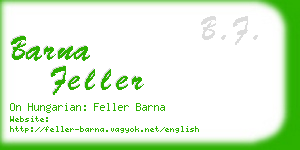 barna feller business card